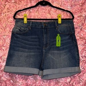 Denim short shorts